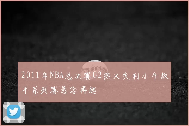 2011年NBA总决赛G2热火失利小牛扳平系列赛悬念再起